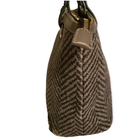 Spartina genuine linen and leather shoulder bag-Lorelai mystic mermaid pattern - Picture 8 of 16